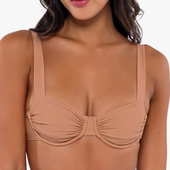 New Belle The Label x Free People Oracle Underwire S & XL Ruched Balconette Top - Picture 7 of 7